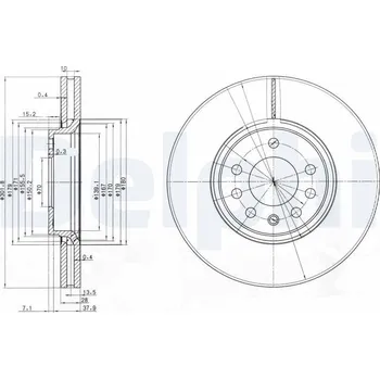 Brzdový kotouč Brzdový kotouč Delphi BG3772C