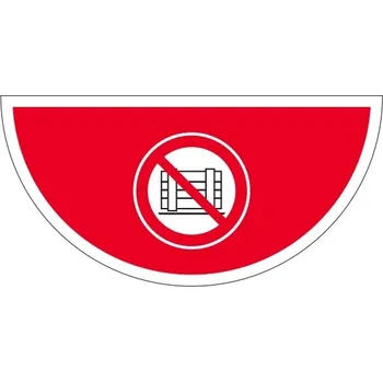 Samolepicí plošné protiskluzové značení (půlkruh), zákaz skladování palet – PVC, 750x375 mm
