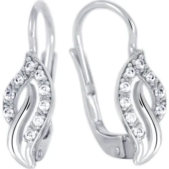 Náušnice Soliter Slušivé náušnice z bílého zlata se zirkony 239 001 01217 07 + 2 měsíce na vrácení zboží