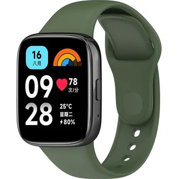 Příslušenství k chytrým hodinkám eses Silikonový řemínek pro Xiaomi Redmi Watch 3 Active - Tmavě zelený