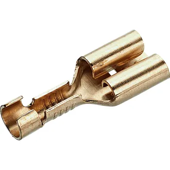 kabelová chránička CIMCO Neizolovaný mosazný konektor 0,5-1/6,3x0,8 mm (100 ks) 181200