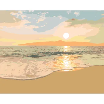 ZUTY Malování podle čísel - KRÁSNÁ PLÁŽ Rozměr: 40x50 cm, Rámování: bez rámu a bez vypnutí plátna