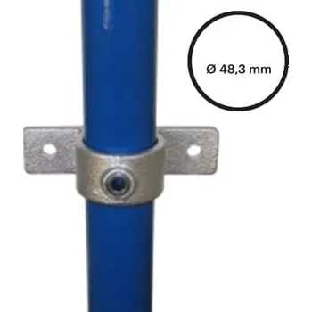 kabelová chránička Konstrukční fitinka, spojka ocelových trubek pr. 48,3 mm – držák se dvěma očky 198-D48