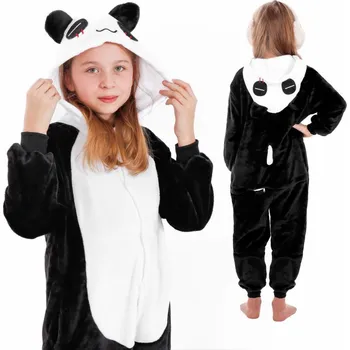 Dívčí pyžamo Springos Kigurumi Panda černé/bílé