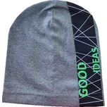 Chlapecká čepice AJS 46-178 - šedá Barva: Šedá, Velikost: 48-50