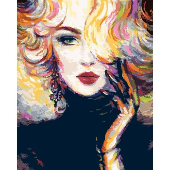 ZUTY Malování podle čísel - TAJEMNÁ ŽENA V BARVÁCH Rozměr: 40x50 cm, Rámování: bez rámu a bez vypnutí plátna