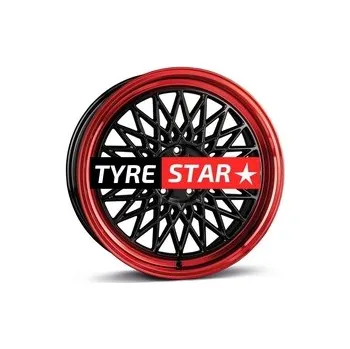 Alu kolo Borbet B 7x17 4x100 ET30 black rim red