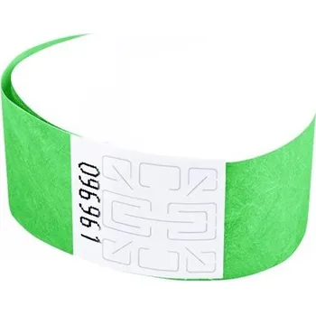 Náramek TYVEK Identifikační náramek 1,9 cm - neon zelený