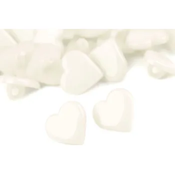 Knoflík Knoflík srdce velikost 24", barva 6 krémová nejsvět.