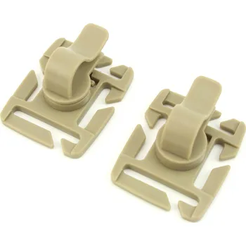 101 INC Multifunkční klip na MOLLE vazbu, 2 ks - Coyote