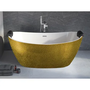 Vana HOPA Volně stojící vana AYLA Glam - zlatá + Barva - GLAM 01 - zlatá, Barva sifonu - Černá, Rozměr vany - 170 × 80 cm, VANAYLA170BG1