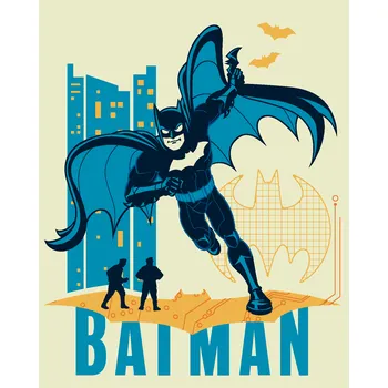 ZUTY Malování podle čísel - KRESLENÝ BATMAN III Rozměr: 40x50 cm, Rámování: bez rámu a bez vypnutí plátna