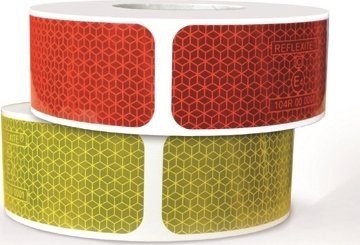 Reflexní značení nákladních vozidel a přívěsů WT-5218, pevné nálepky – PP, bílá, 50 mm × 12,5 m