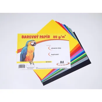 Barevný papír CARTA Papír barevný A4/60/80g - mix 12 barev 400811