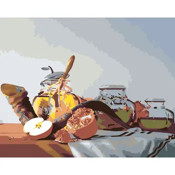 ZUTY Malování podle čísel - ZÁTIŠÍ Rozměr: 40x50 cm, Rámování: bez rámu a bez vypnutí plátna