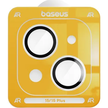 Tvrzené sklo (Tempered Glass) BASEUS pro Apple iPhone 15 / 15 Plus - na čočky kamery - černé