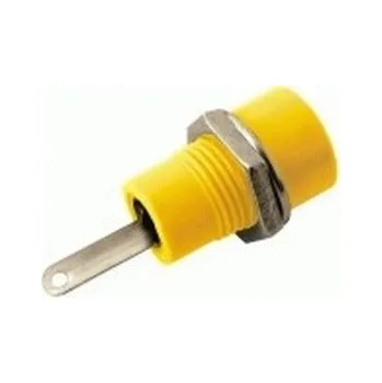 Elektrická zásuvka Konektor banánek zásuvka žlutá
