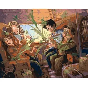 ZUTY Malování podle čísel - NEHODA V BRADAVICKÉM EXPRESU (HARRY POTTER) Rozměr: 40x50 cm, Rámování: bez rámu a bez vypnutí plátna