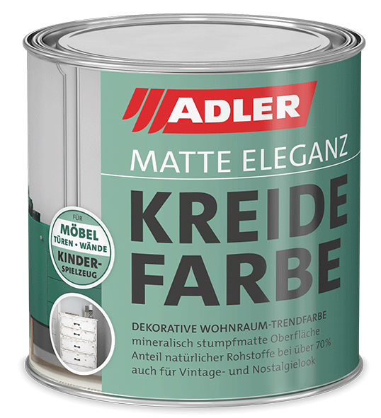 Adler KREIDEFARBE (Křídová barva) 0,75L VZORNÍK Alpine Selection 120: AS 20/3 Mistel