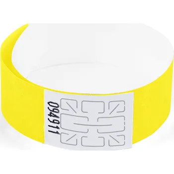 Náramek TYVEK Identifikační náramek 1,9 cm - neon žlutý