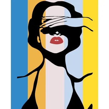 ZUTY Malování podle čísel - VYHLÍŽEJÍCÍ DÁMA Rozměr: 40x50 cm, Rámování: vypnuté plátno na rám