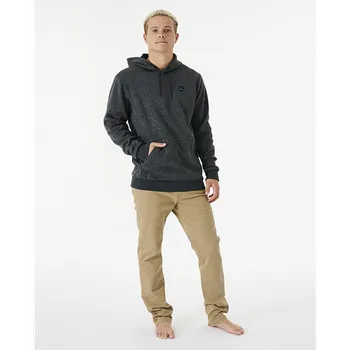 Pánská mikina Mikina Rip Curl ANTI SERIES CRESCENT HOOD Black Marled velikost M