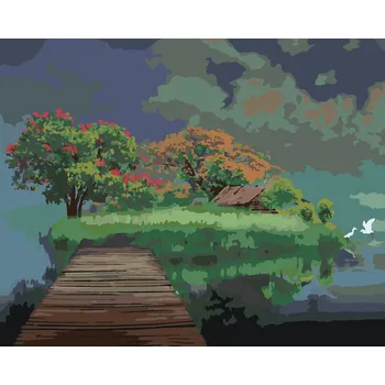 ZUTY Malování podle čísel - MOST DO ŘÍŠE SNŮ Rozměr: 40x50 cm, Rámování: bez rámu a bez vypnutí plátna