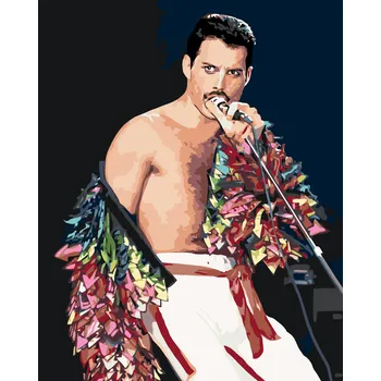 ZUTY Malování podle čísel - FREDDIE MERCURY Rozměr: 40x50 cm, Rámování: vypnuté plátno na rám
