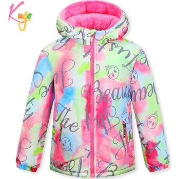 Dívčí bunda Dívčí zimní bunda - KUGO KB2341, batika / šedé nápisy Barva: Mix barev, Velikost: 164