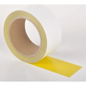 Lepicí páska Extra tenká podlahová páska odolná proti znečištění WT-5229, odnímatelná – polyester, žlutá, 50 mm × 15 m