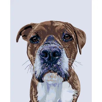 ZUTY Malování podle čísel - PSÍ POHLED Rozměr: 40x50 cm, Rámování: bez rámu a bez vypnutí plátna