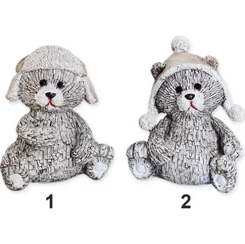 Vánoční dekorace Medvěd polyresin 8cm