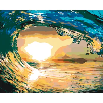 Hračka ZUTY Malování podle čísel - POD VLNOU Rozměr: 40x50 cm, Rámování: bez rámu a bez vypnutí plátna