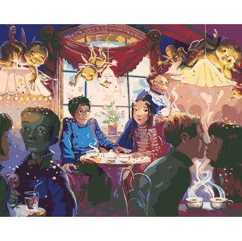 ZUTY Malování podle čísel - HARRY POTTER A CHO CHANG NA RANDE Rozměr: 40x50 cm, Rámování: bez rámu a bez vypnutí plátna