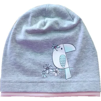 Čepice Dívčí čepice AJS 46-052 - šedá Barva: Šedá, Velikost: 44-46