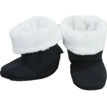 Kojenecké oblečení Kojenecké softshellové capáčky Fantom zateplené - černobílé velikost nohy 20-22