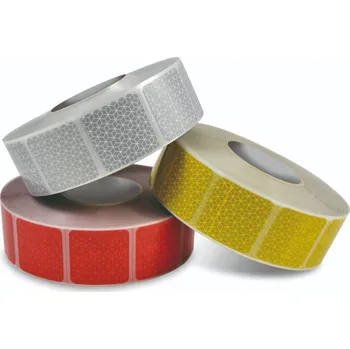 Reflexní značení nákladních vozidel a přívěsů WT-5218, nálepky – PP, bílá, 50 mm × 12,5 m