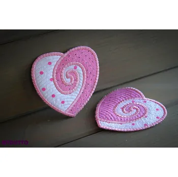 prostírání Srdíčkové - puntík na bílé s růžovou