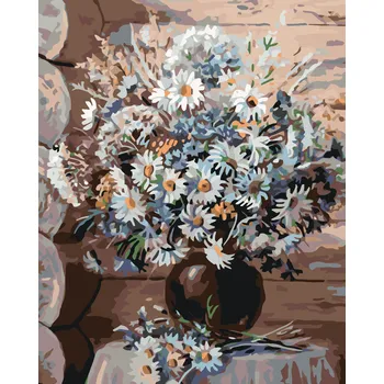 ZUTY Malování podle čísel - KOPRETINY VE VÁZE Rozměr: 80x100 cm, Rámování: vypnuté plátno na rám