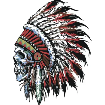 ZUTY Malování podle čísel - INDIÁNSKÁ LEBKA Rozměr: 40x50 cm, Rámování: bez rámu a bez vypnutí plátna