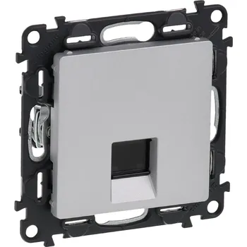 vypínač LEGRAND 753340 Valena, datová zásuvka 1xRJ45 C5E UTP LCS hliník