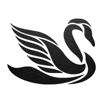 Samolepicí dekorace na vozidlo Labuť 005 pravá (63 - škrábaný kov černý) SAMOLEPKA NA AUTO, NÁLEPKA, FÓLIE, POLEP, TUNING, VLASTNÍ TEXT, TISK, AUTOSAMOLEPKY.cz, POLEPY, OBRÁZEK, LOGO, 3D STICKERS