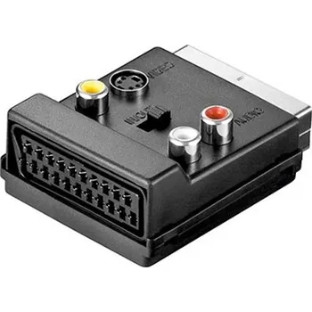 elektrický kabel OEM Redukce SCART(M) - SVHA(F)/ 3x cinch(F)/ 3x cinch (F) 3x cinch(F), s přepínačem vstup/výstup 11.92.4401