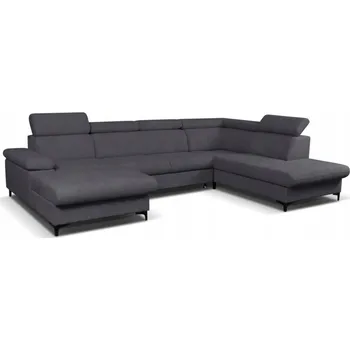 Sedací souprava Rozkládací rohová sedačka APOLO U tmavě šedá II