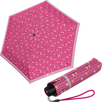 Deštník Knirps Rookie Triple Pink Reflective lehký skládací deštník