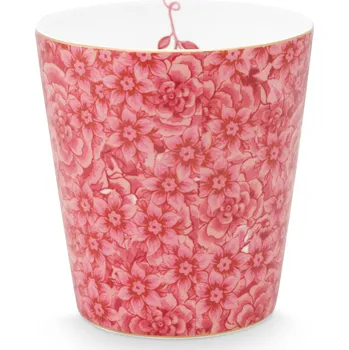 PIP Studio Hrnek bez ouška Royal Flower tmavě růžová 51.002.385