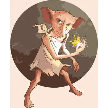ZUTY Malování podle čísel - DOBBY (HARRY POTTER) Rozměr: 40x50 cm, Rámování: vypnuté plátno na rám