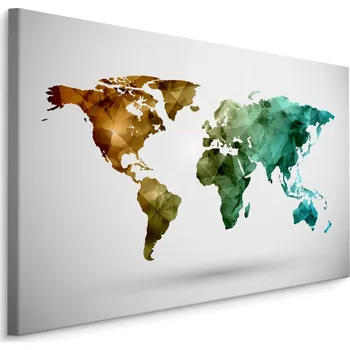 MyBestHome BOX Plátno Barevná Mapa S 3D Efektem Varianta: 30x20