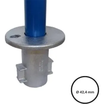 Konstrukční fitinka, spojka ocelových trubek pr. 42,4 mm – zemní objímka pro trubky 134-C42