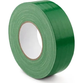 Lepicí páska Hladká textilní páska WT-5561 – textil potažený PE, zelená, 25 mm × 50 m